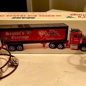 Vintage 1998 Sears Season’s Greetings 18 wheel toy truck.  New in Box